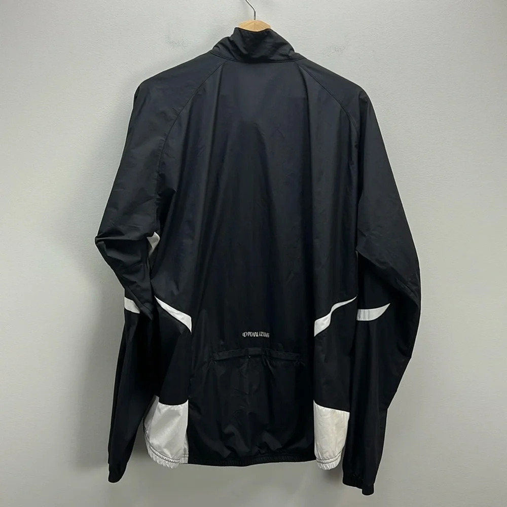 Pearl Izumi Elite Barrier Cycling Jacket Black White Mens XL Lightweight Cycle